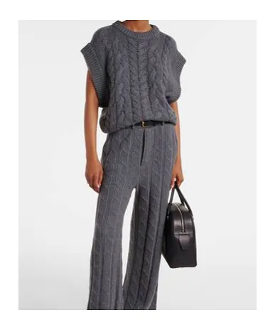 Hayley Cable-Knit Cashmere Sweater Vest