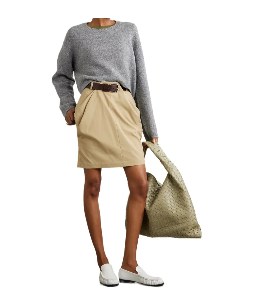Hazelle Cropped Cashmere-Blend Sweater