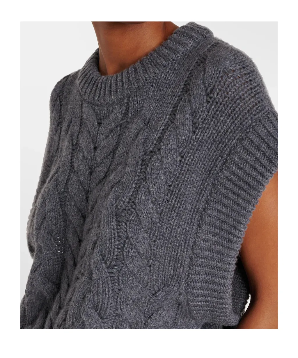 Hayley Cable-Knit Cashmere Sweater Vest