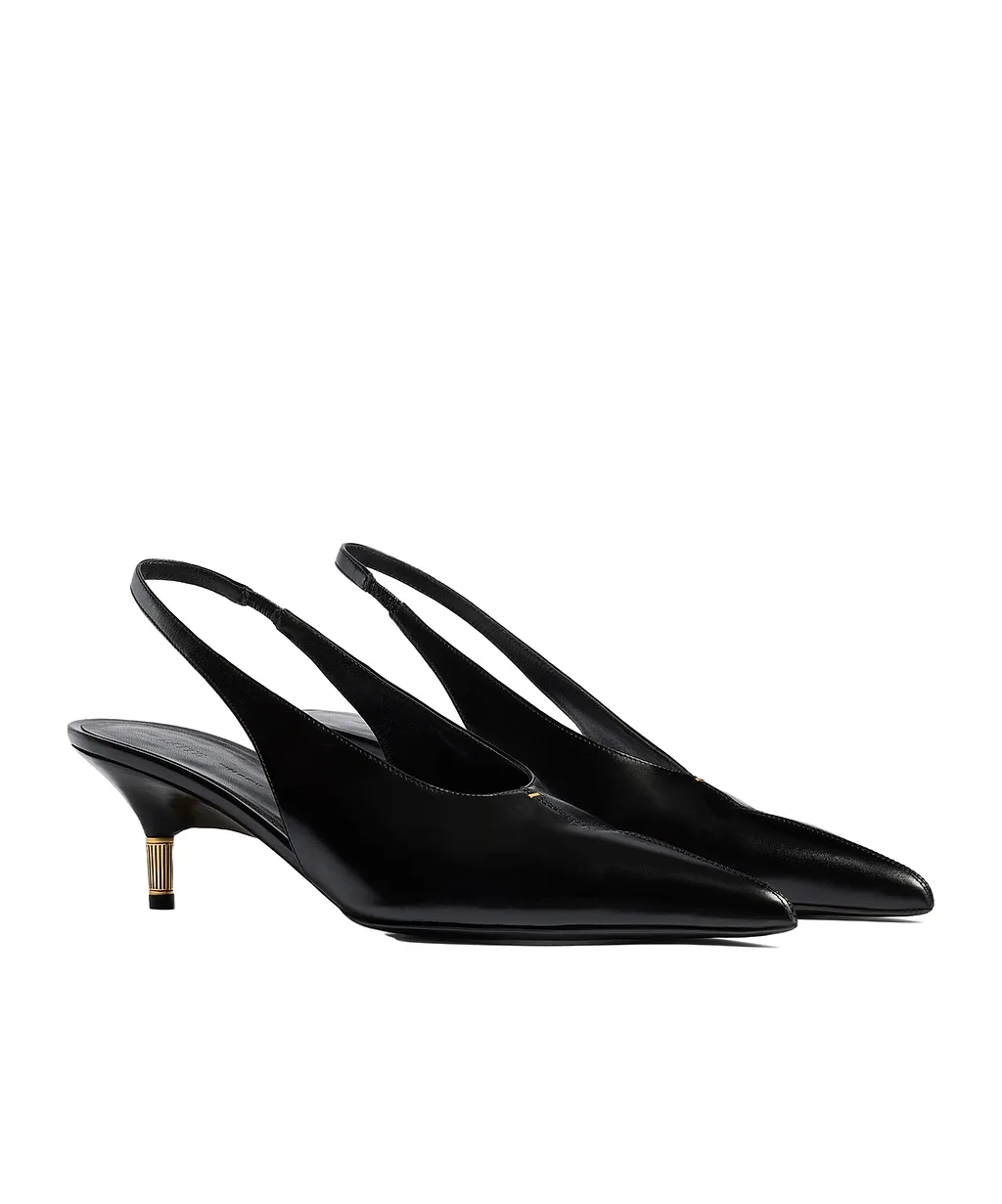 Khaite Bella Low Slingback Pumps