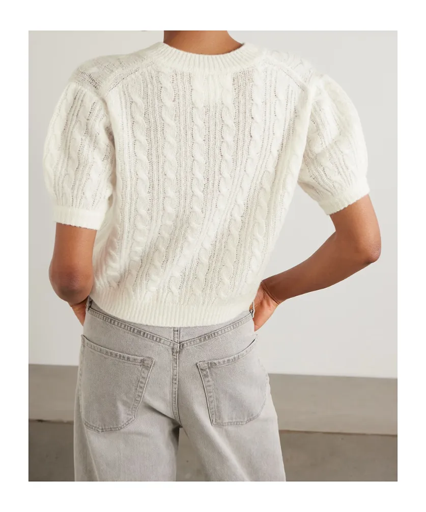Kenzie Cable-Knit Cashmere And Silk-Blend Sweater