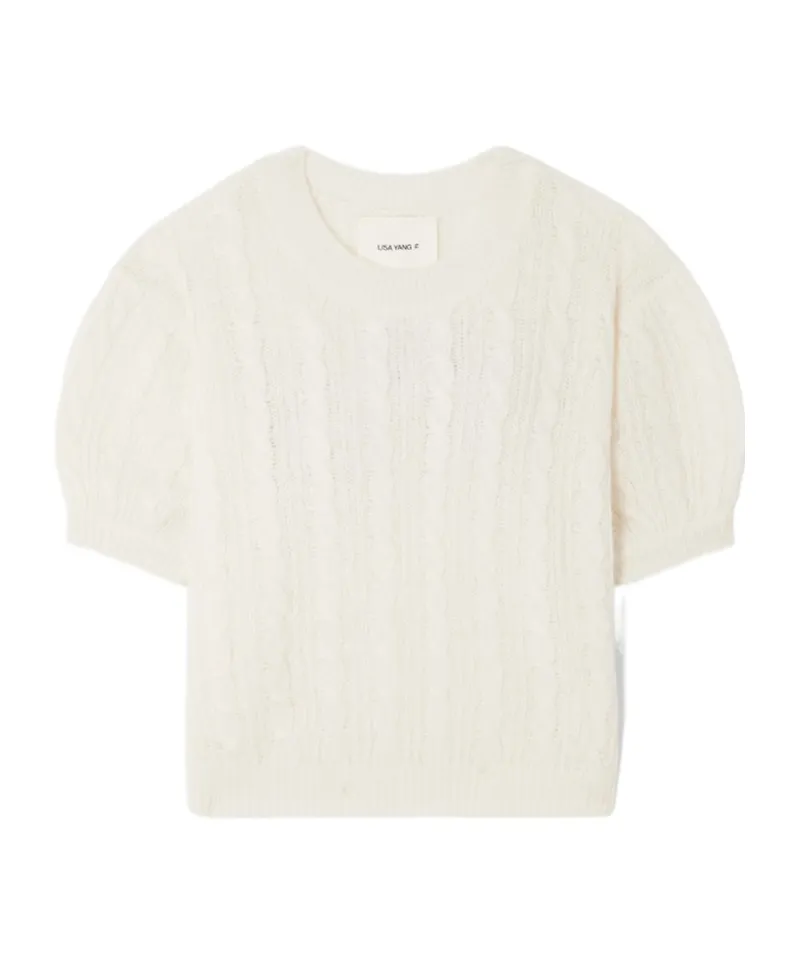 Kenzie Cable-Knit Cashmere And Silk-Blend Sweater