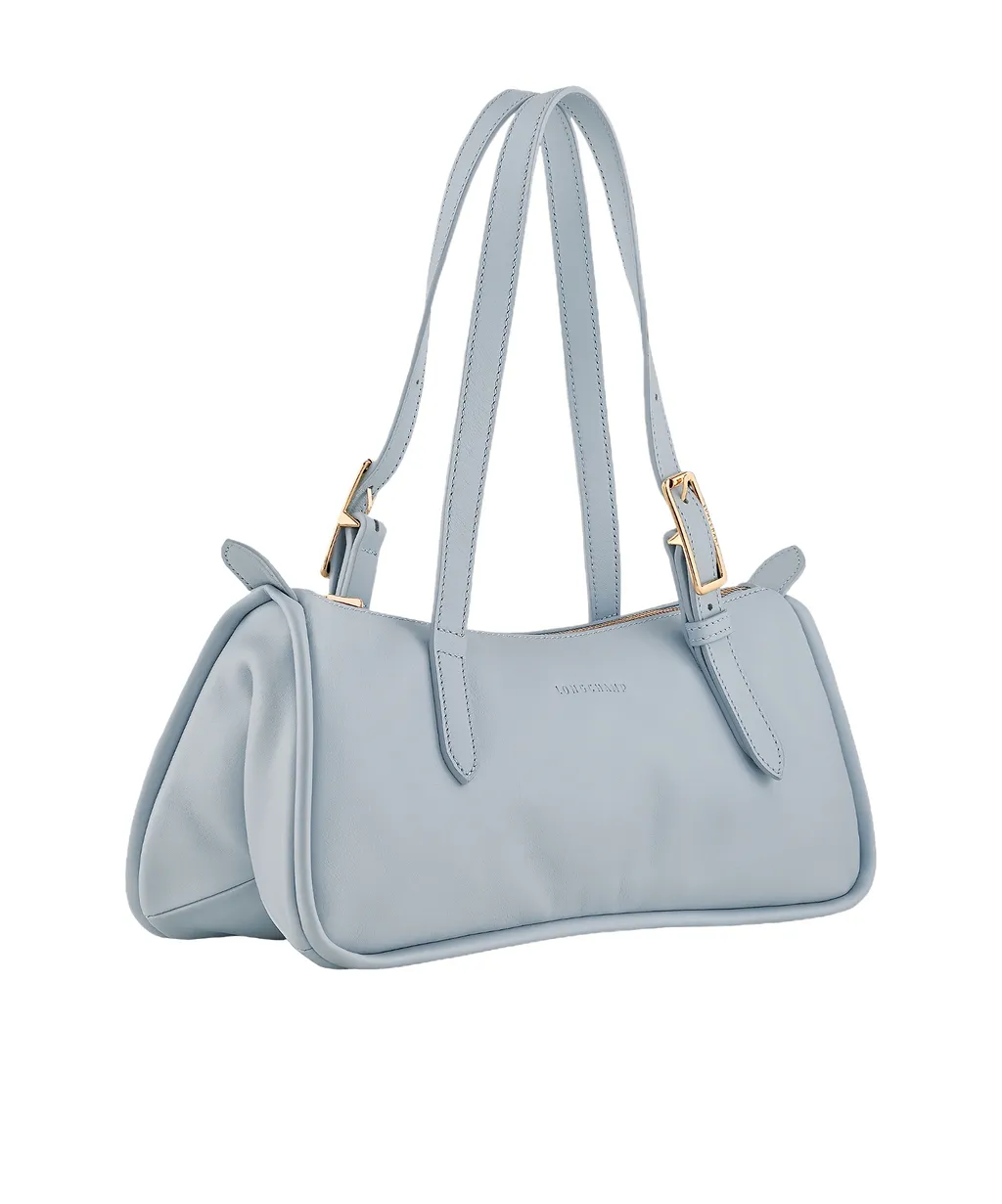 Longchamp Looong Logo Debossed Zip-Up Shoulder Bag