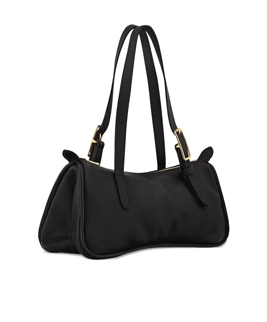Longchamp Looong Logo Debossed Zip-Up Shoulder Bag