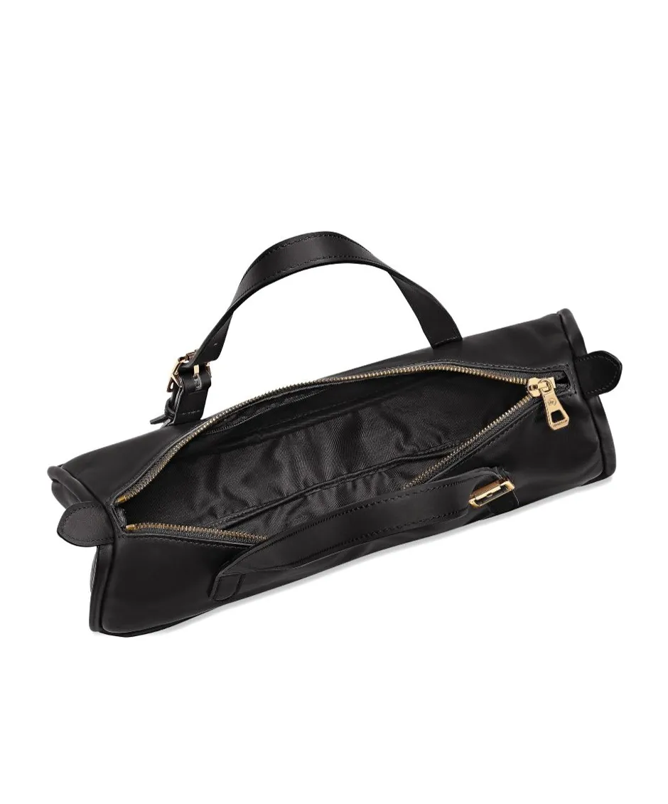 Longchamp Looong Logo Debossed Zip-Up Shoulder Bag