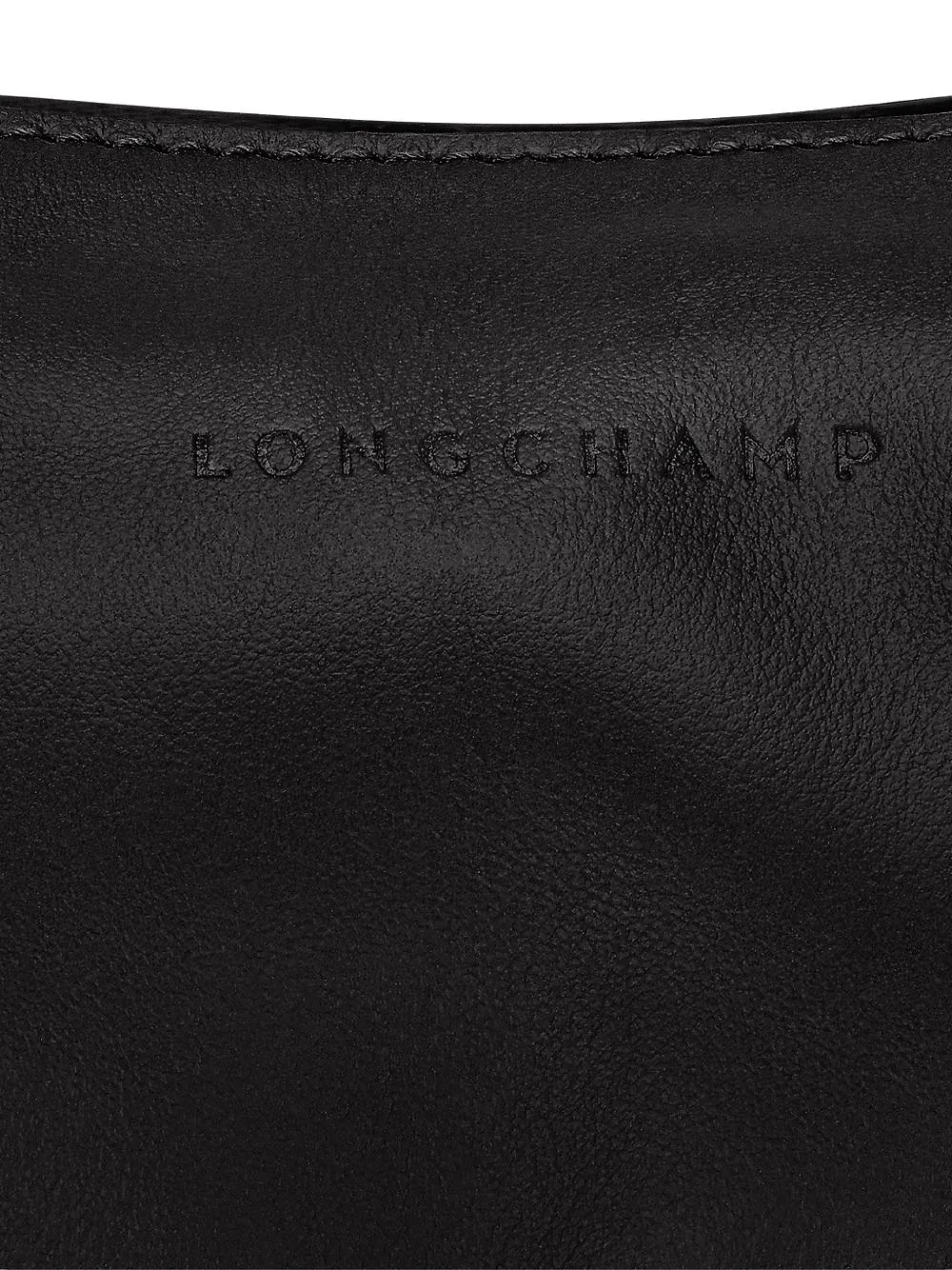 Longchamp Looong Logo Debossed Zip-Up Shoulder Bag
