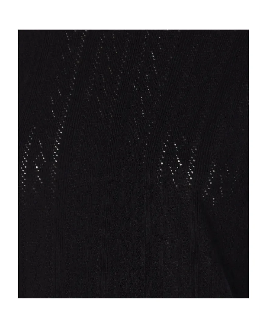 Lisa Yang Nika Pointelle Short-Sleeve Sweater