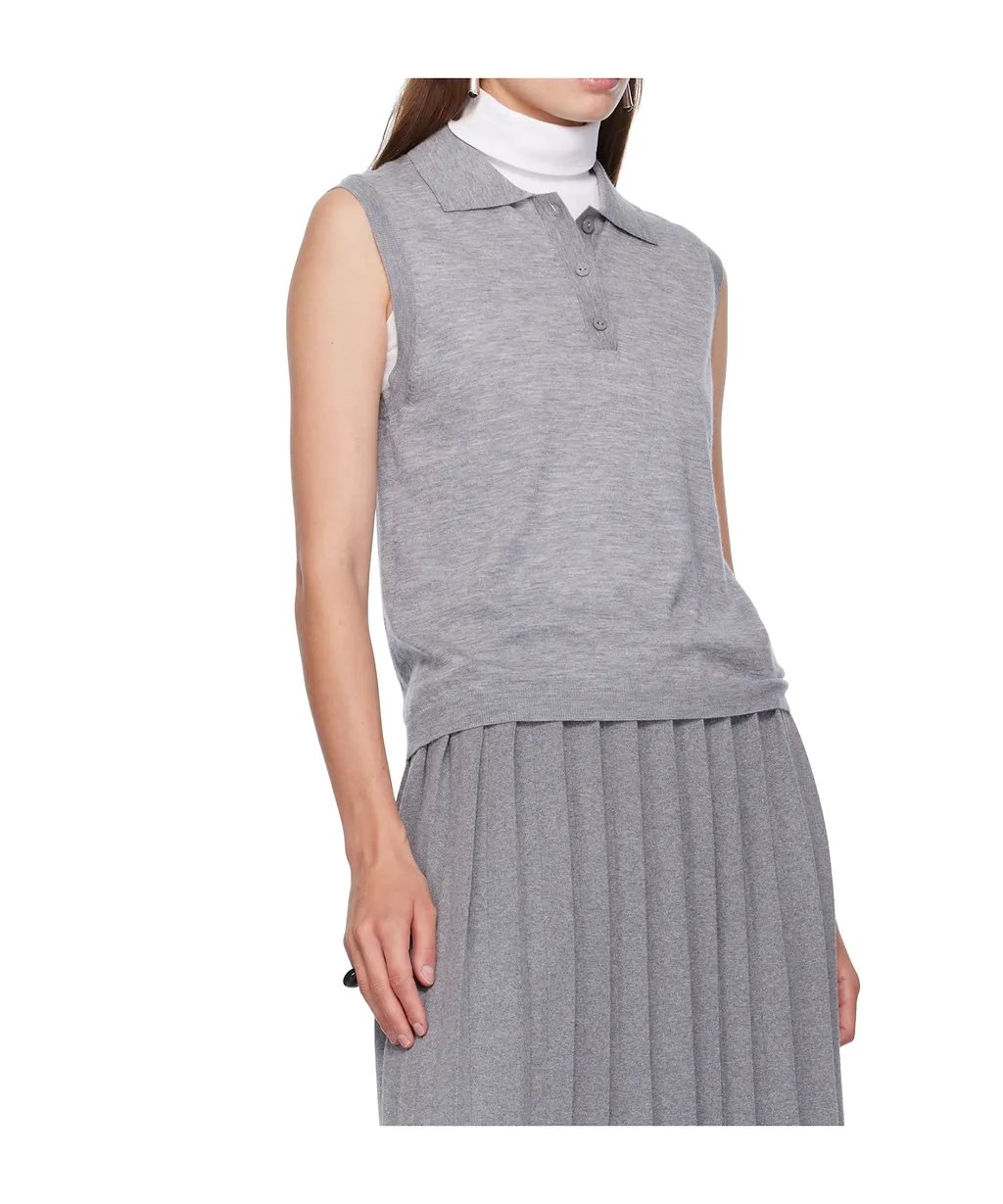 Lise Sleeveless Polo Top