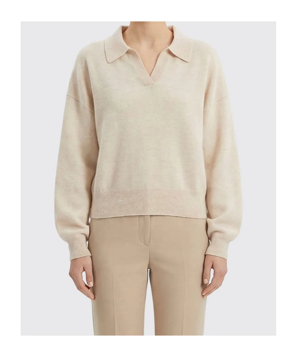Polo Ribbed Trim Sweater