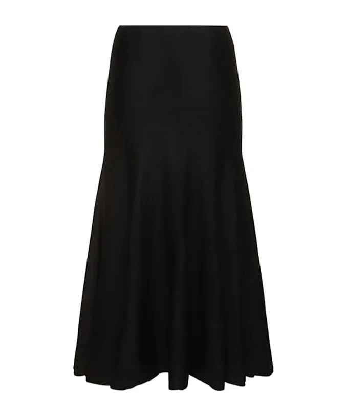 Knitted Wool-Blended Mid-Length Skirt