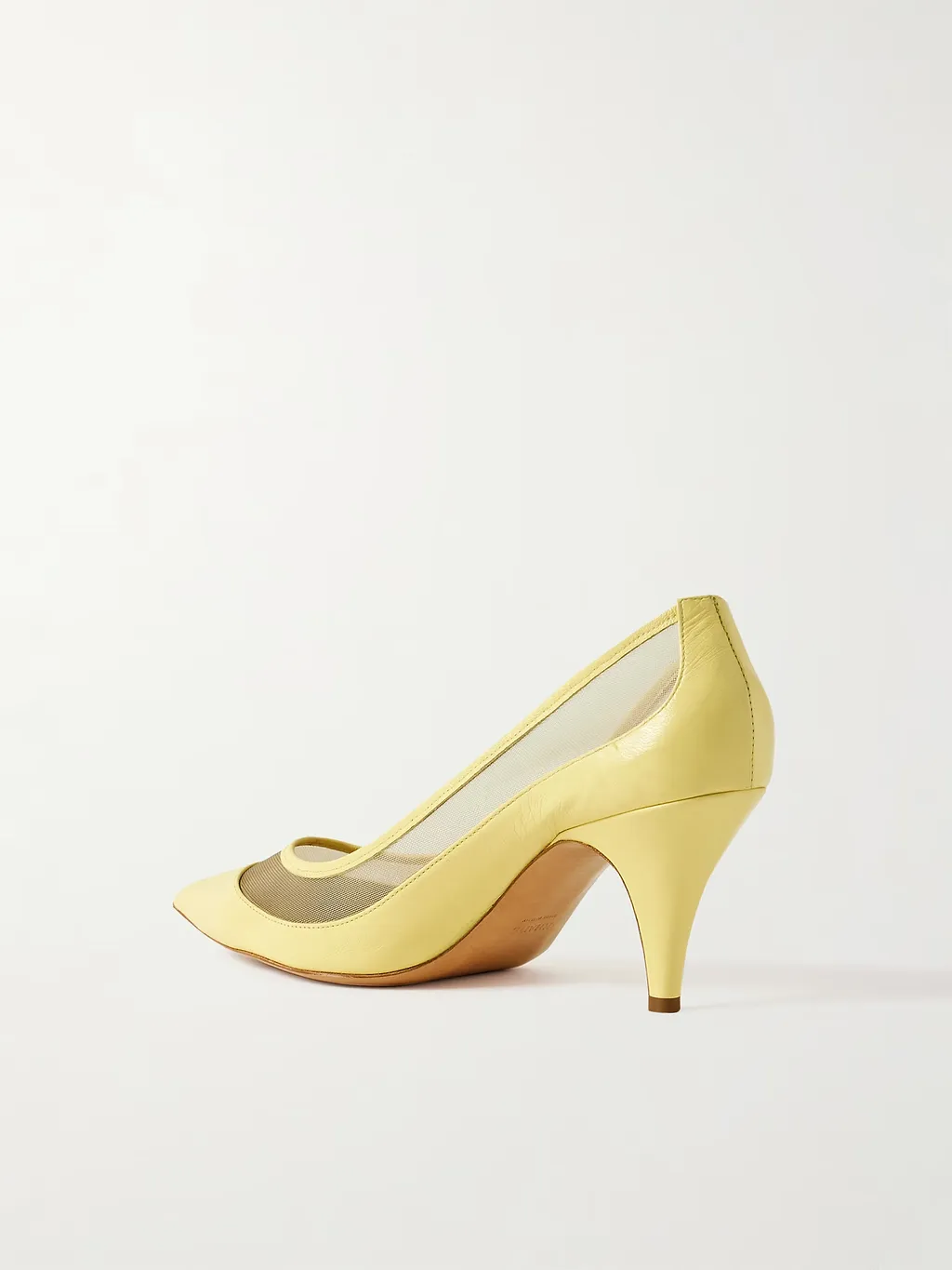 The River 75Mm Mesh-Panel Leather Pumps