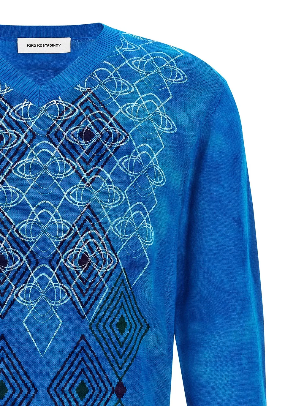 Kiko Kostadinov Hatha Jacquard V-Neck Knitted Sweater