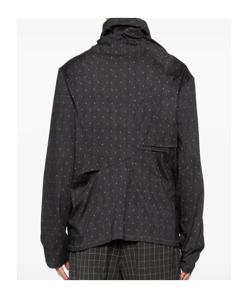 Kiko Kostadinov Draped Patterned Knitted Sweater