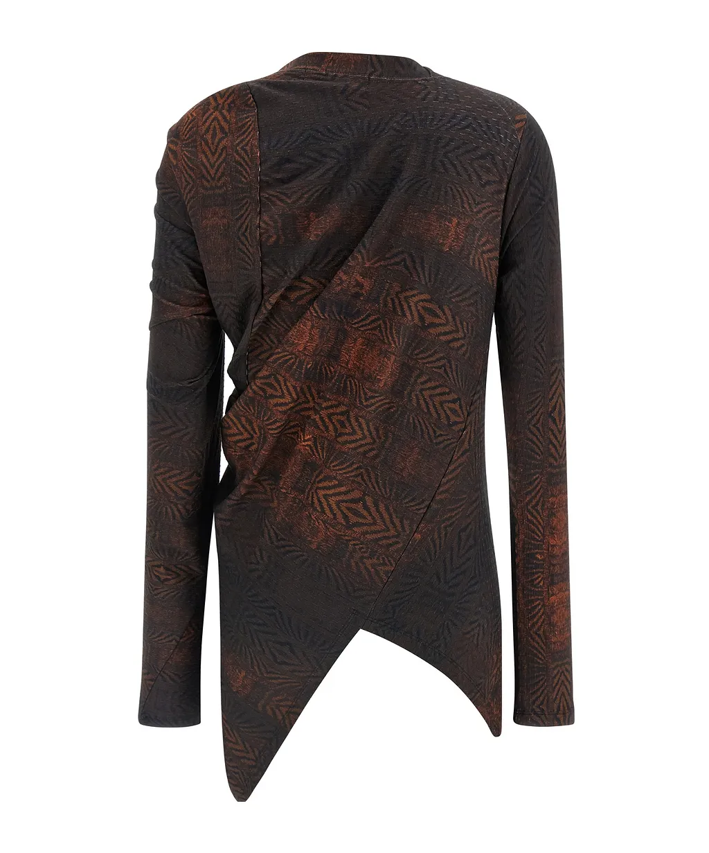 Kiko Kostadinov Simpson Draped Long-Sleeve Top