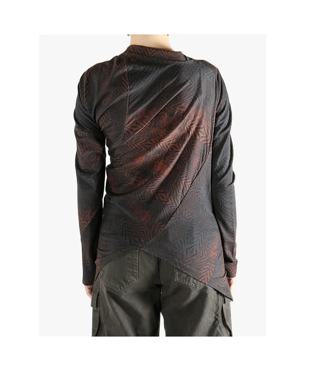 Kiko Kostadinov Simpson Draped Long-Sleeve Top
