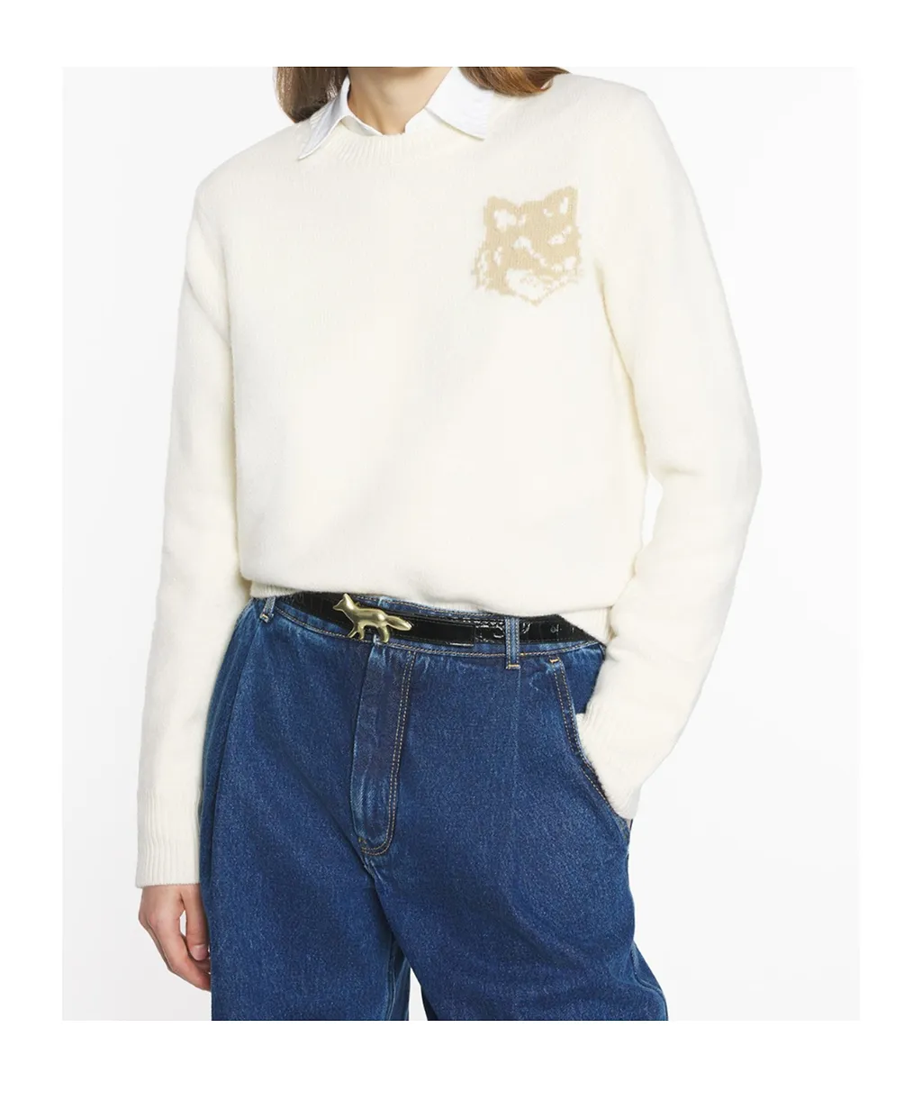 Maison Kitsuné Fox Head Intarsia Regular Jumper