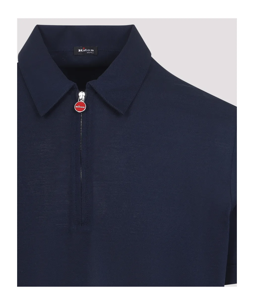 Kiton Half Zip Polo Shirt