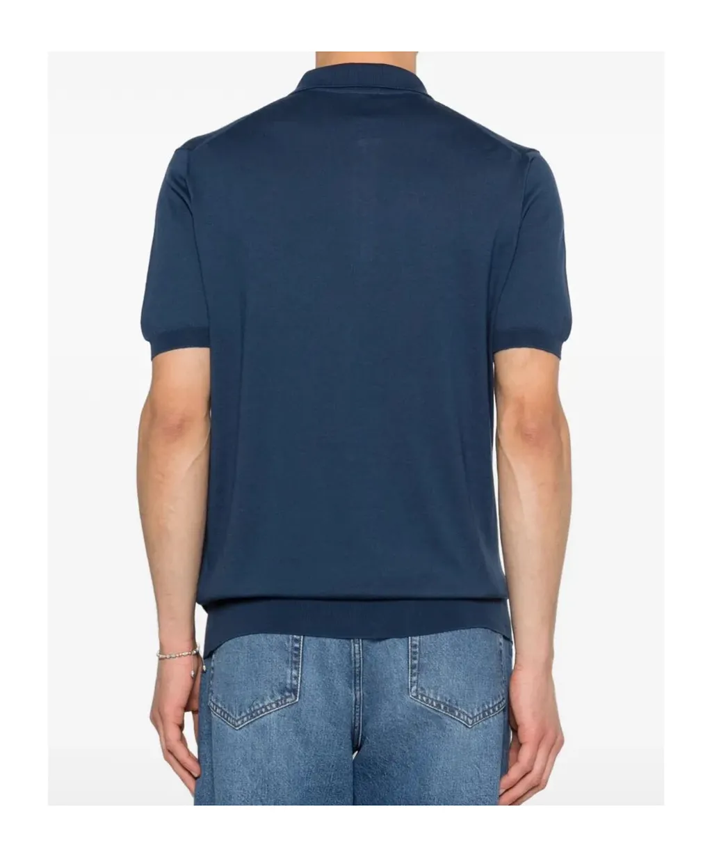 Short-Sleeved Zip-Up Polo Shirt