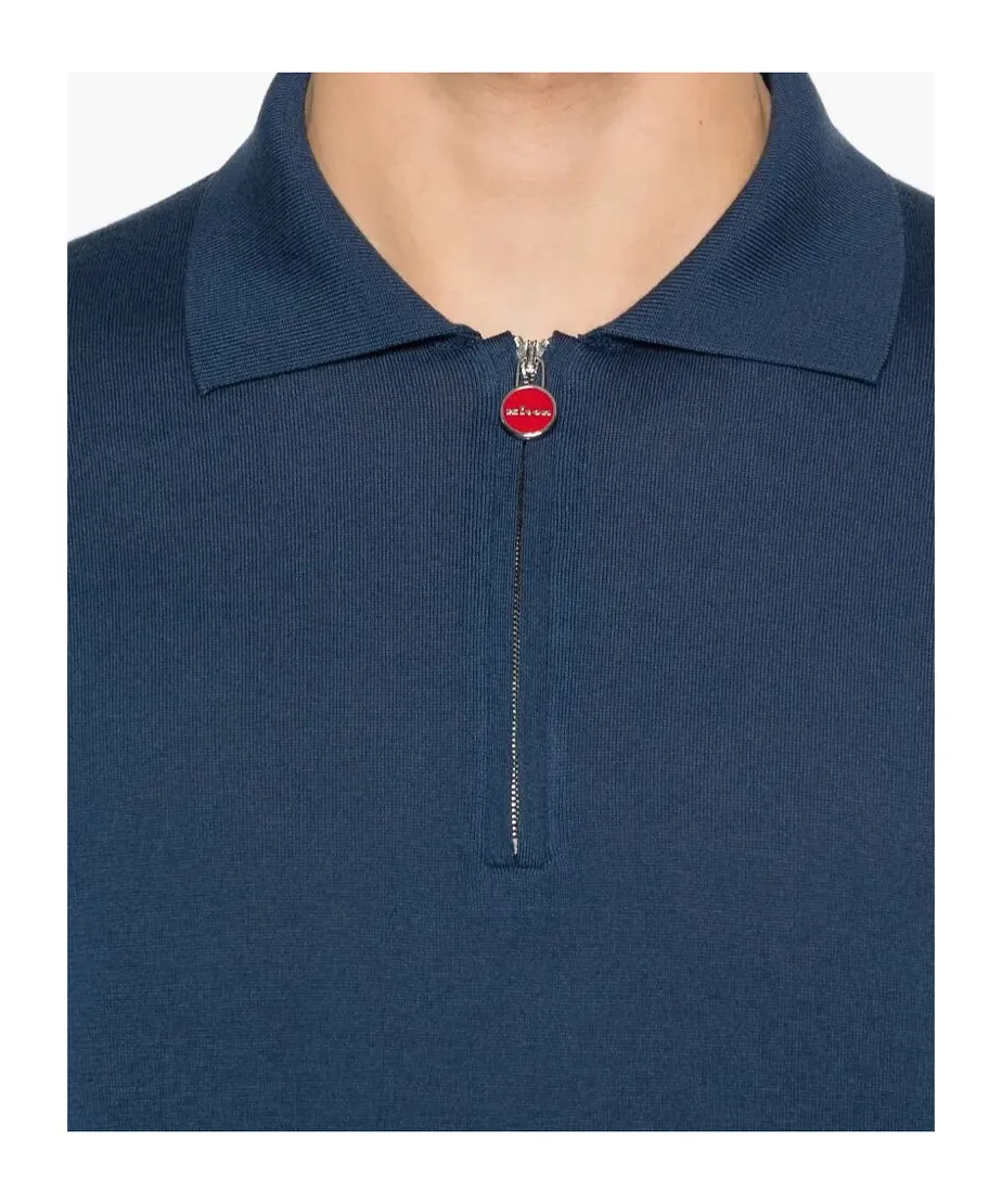Short-Sleeved Zip-Up Polo Shirt