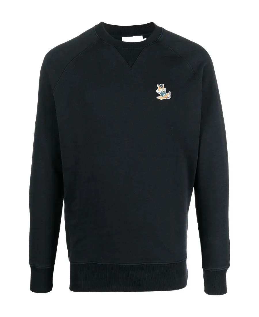 Maison Kitsuné Logo Patch Crewneck Sweatshirt