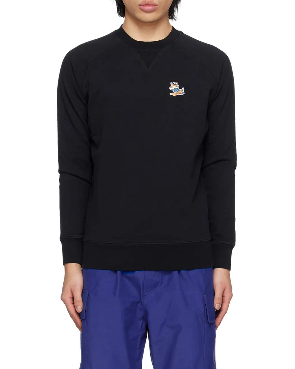 Maison Kitsuné Logo Patch Crewneck Sweatshirt