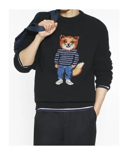 Maison Kitsuné Long Sleeve Crewneck Sweatshirt