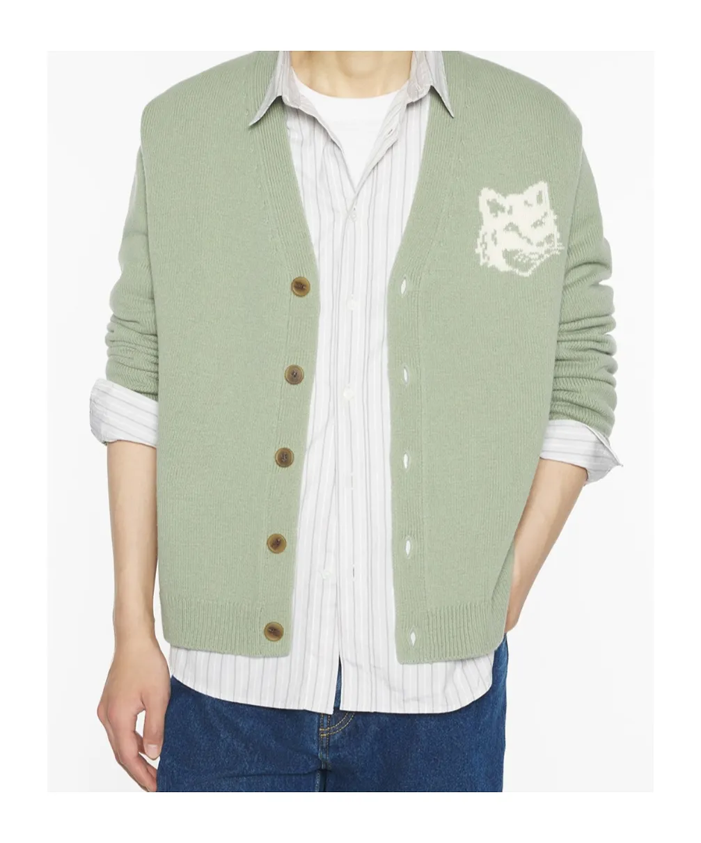 Maison Kitsuné Long Sleeve Buttoned Jumper