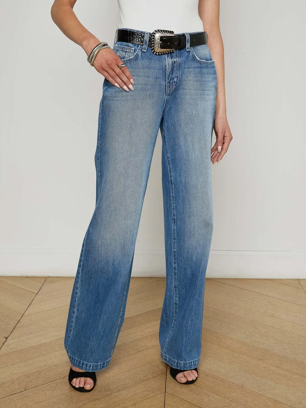 L'agence Clayton Wide Leg Jeans