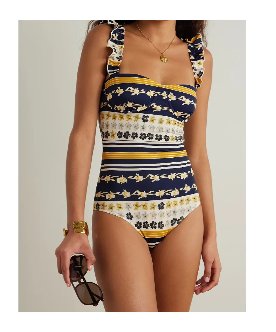 Boop Open-Back Printed Underwired Swimsuit