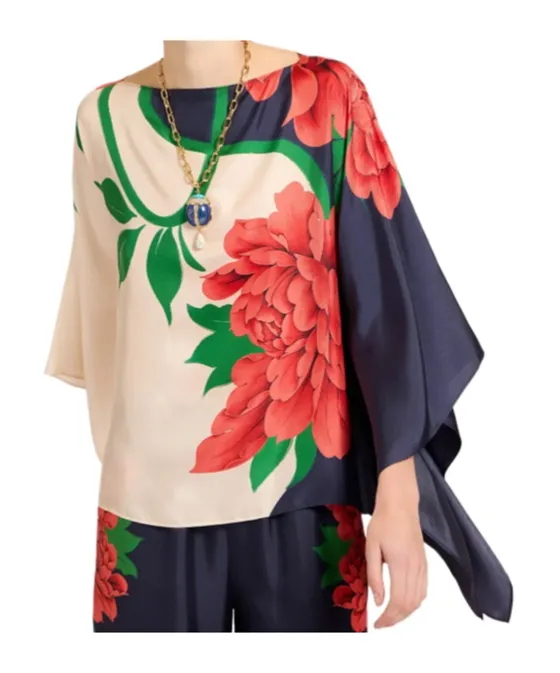 La Doublej Queen Peony Square Top