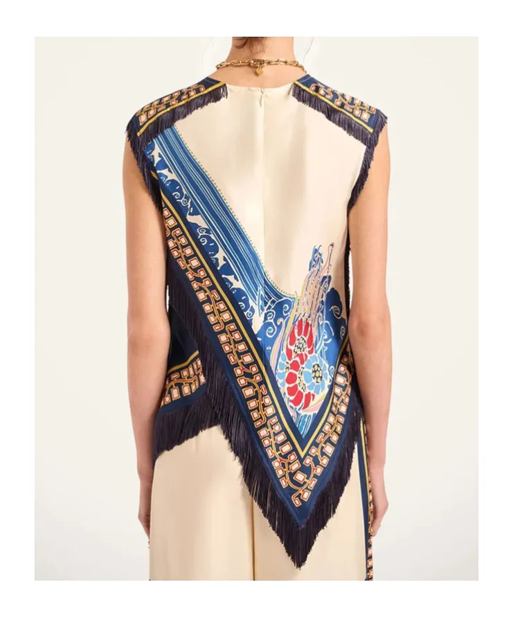Fringed Scarf Top