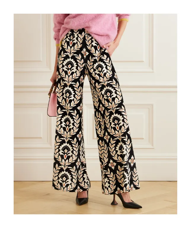 Graphic-Print Palazzo Trousers