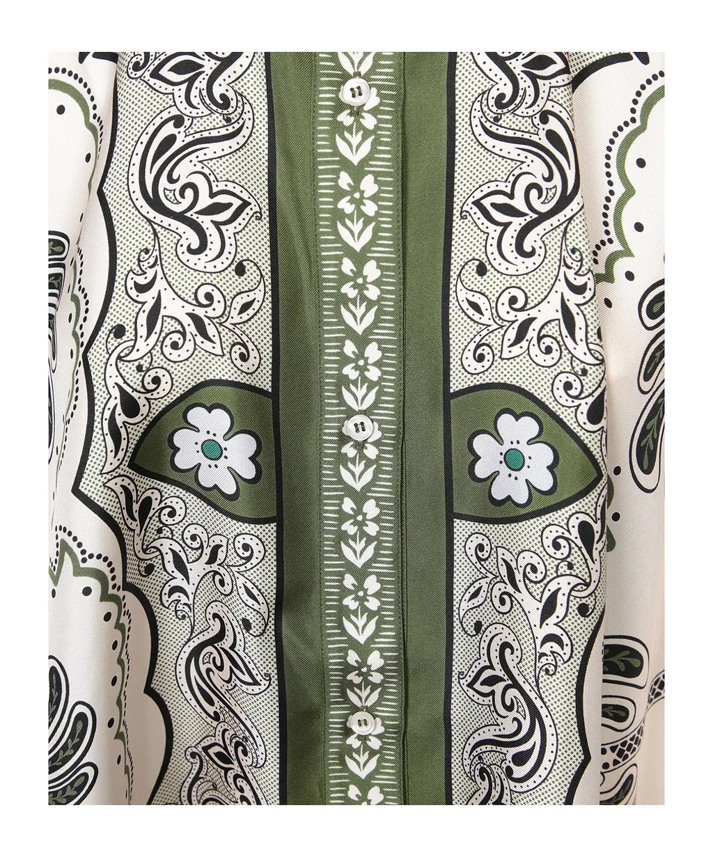 La Doublej Scarf-Style Printed Top