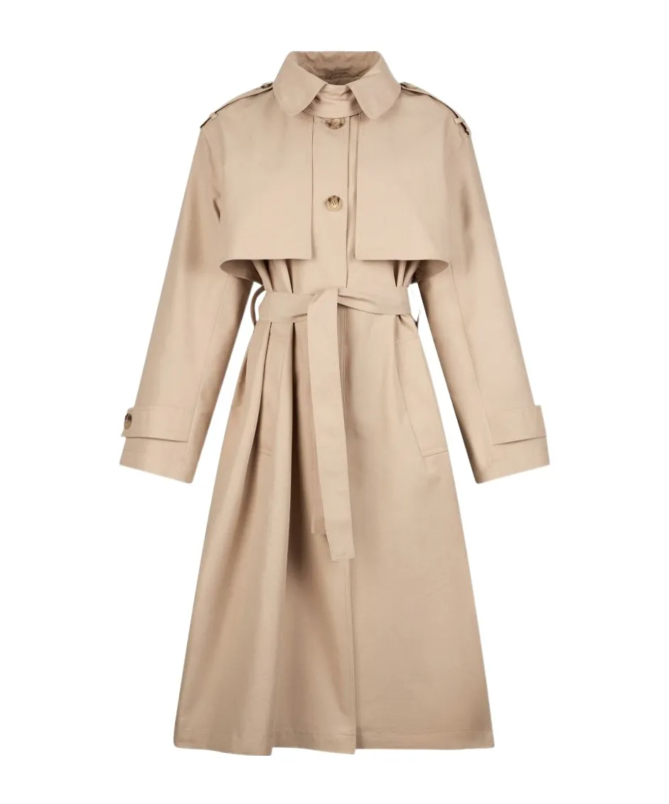 Scarf Gabardine Trench Coat