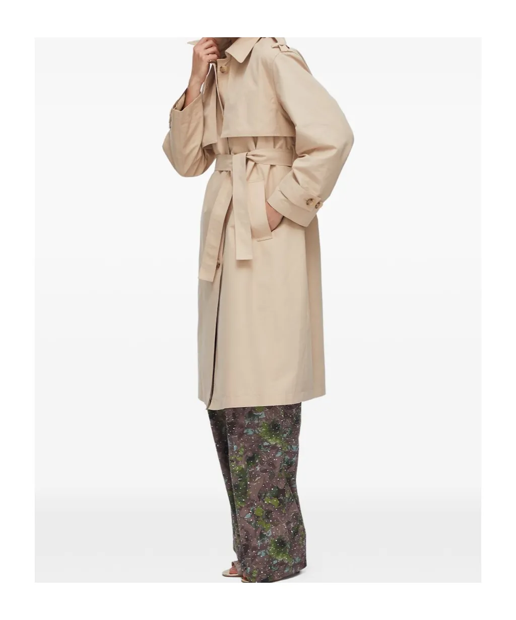 Scarf Gabardine Trench Coat