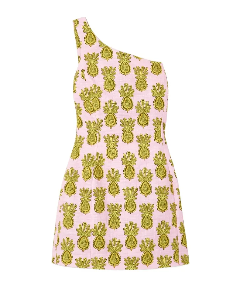 One-Shoulder Printed Mini Dress