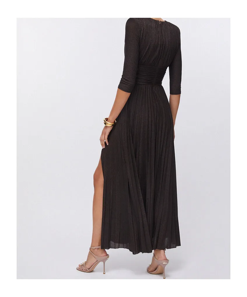 Liu Jo Long Pleated Lurex Dress