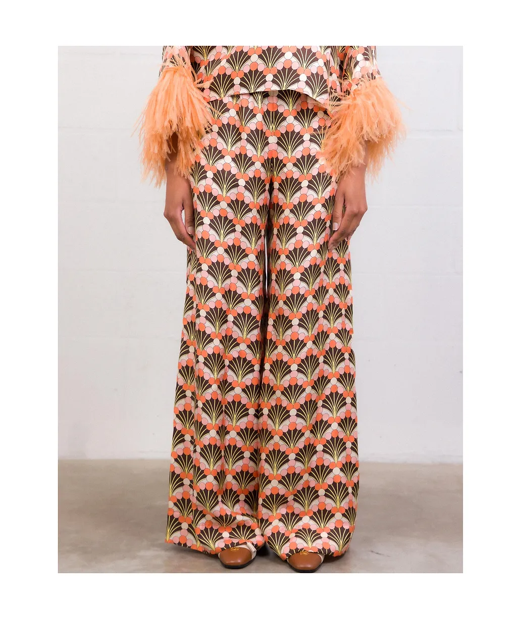 La Doublej Geometric Print Palazzo Pants