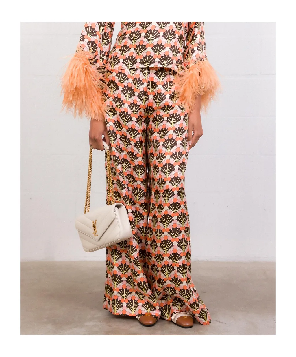 La Doublej Geometric Print Palazzo Pants