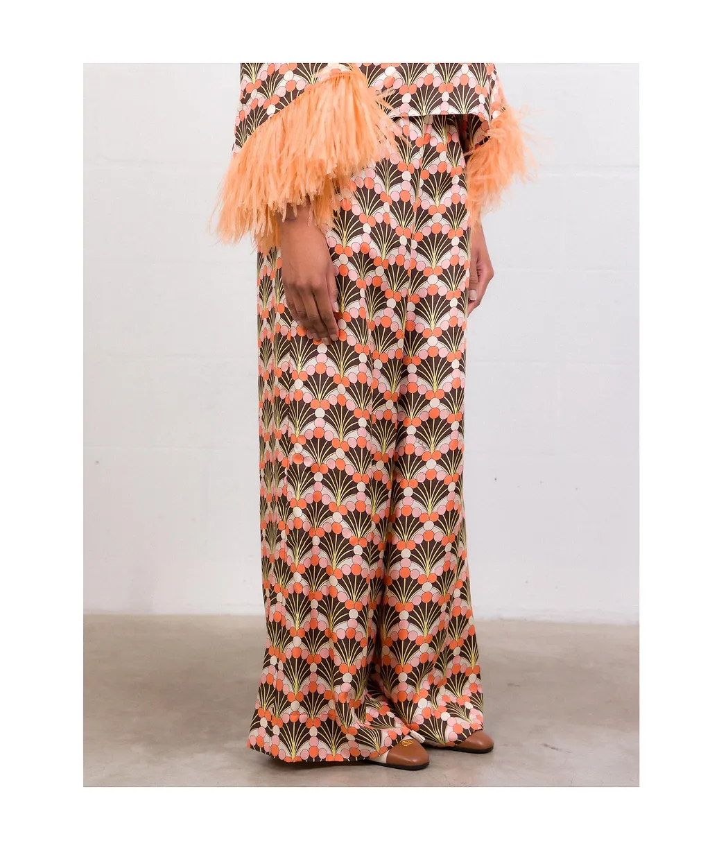 La Doublej Geometric Print Palazzo Pants