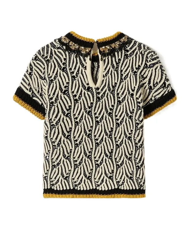 Patterned Beaded Top