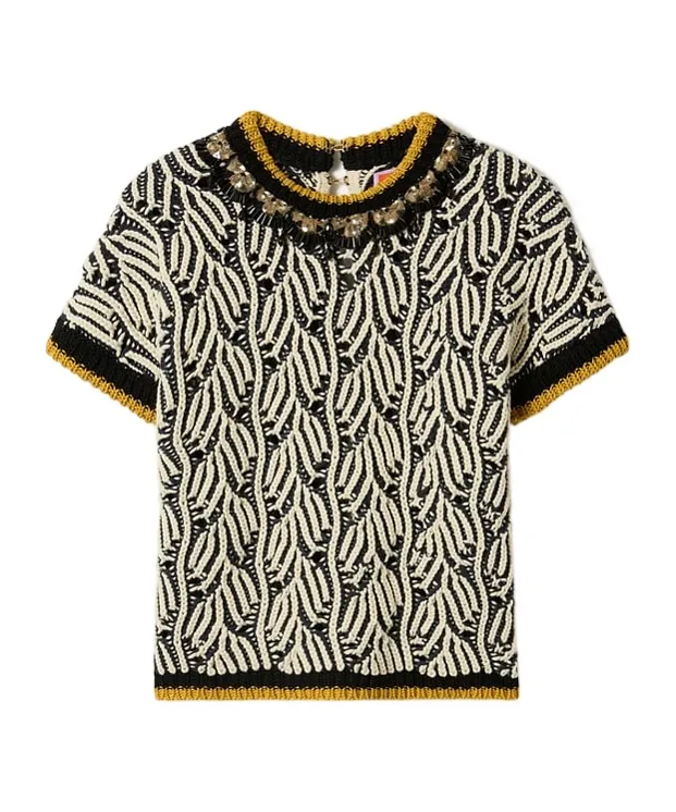 Patterned Beaded Top