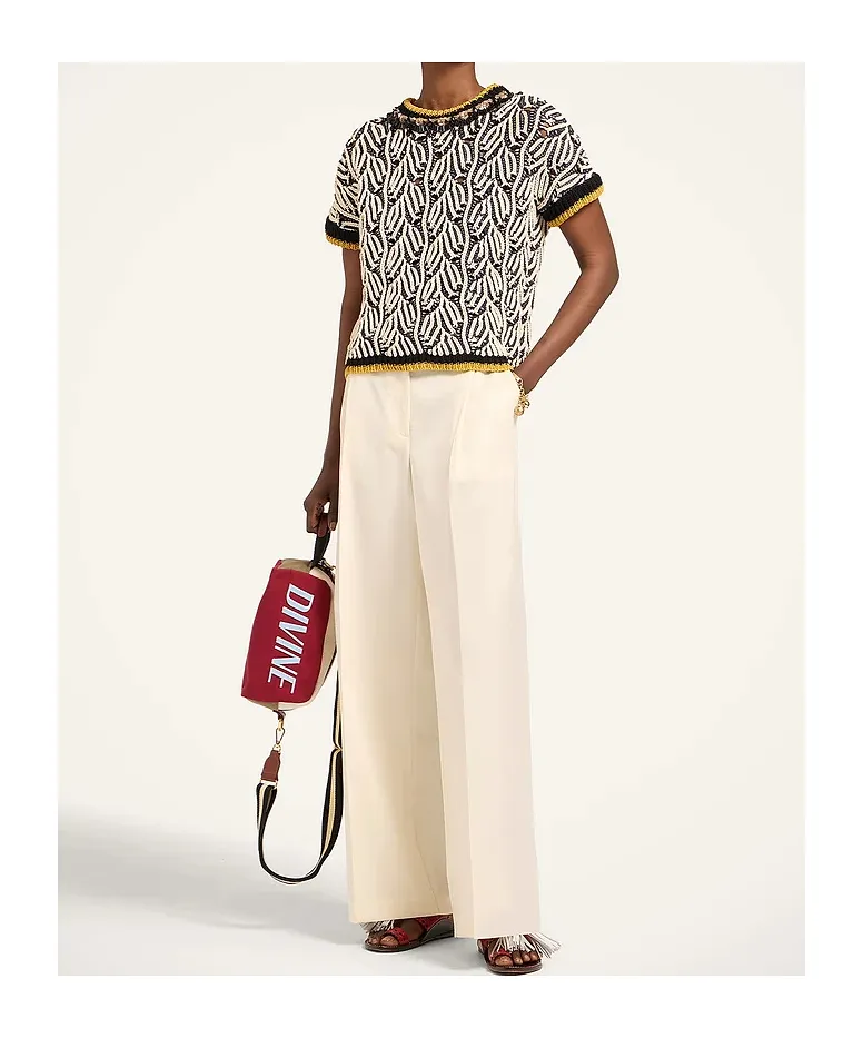 Patterned Beaded Top