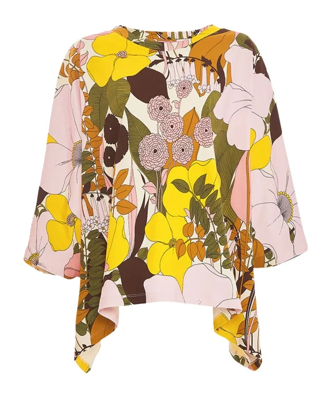 Meditation Floral-Print Kaftan