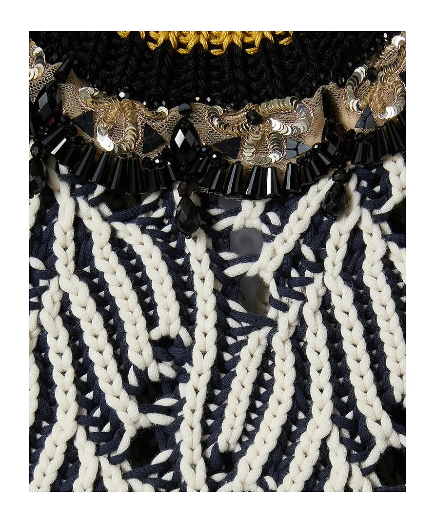 Patterned Beaded Top