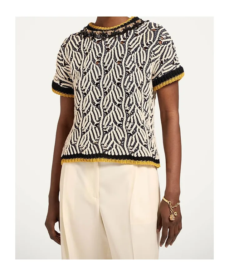 Patterned Beaded Top