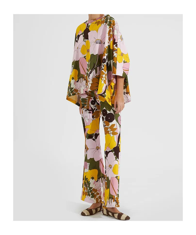 Meditation Floral-Print Kaftan