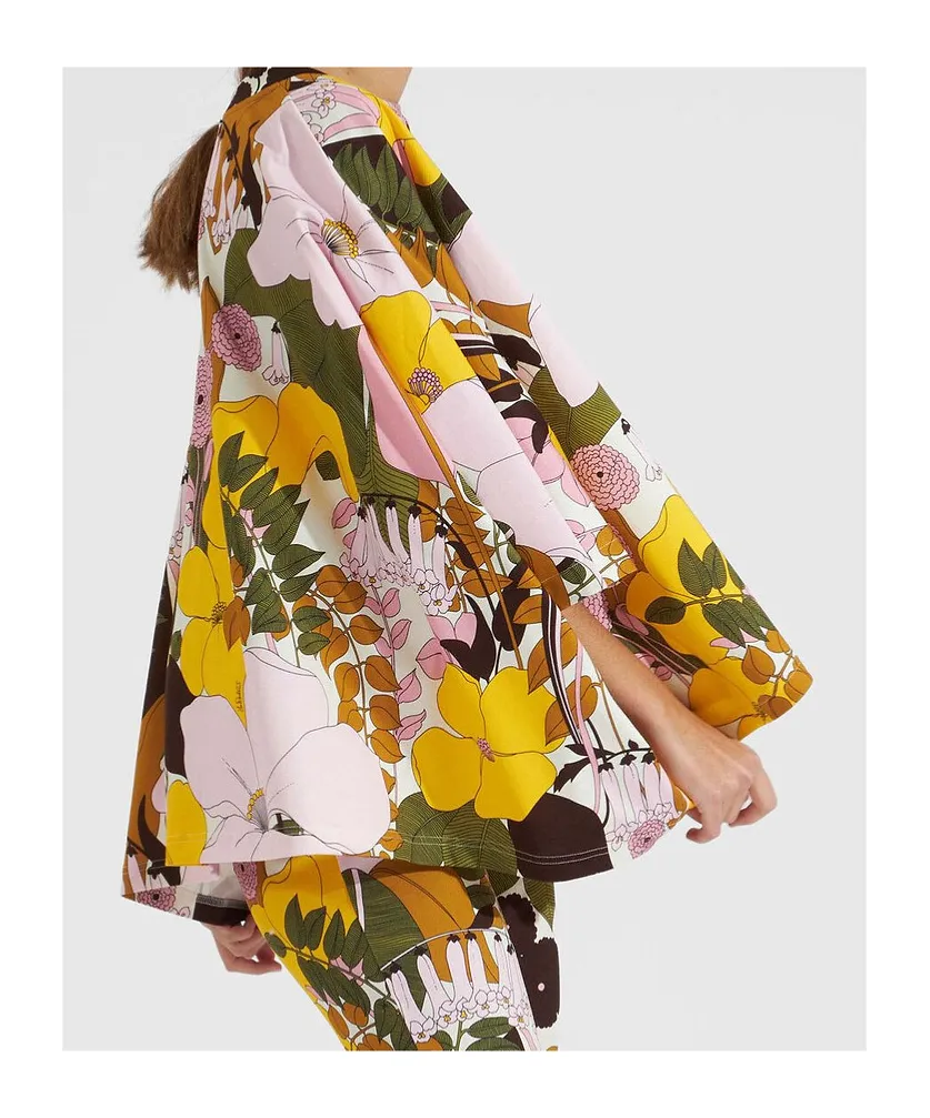 Meditation Floral-Print Kaftan