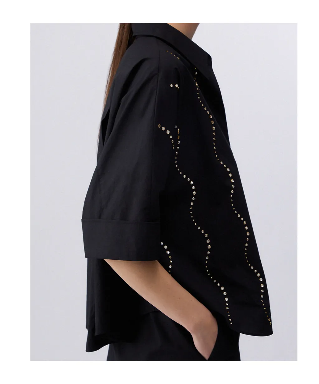 Liu Jo Bejewelled AppliquÉS Shirt