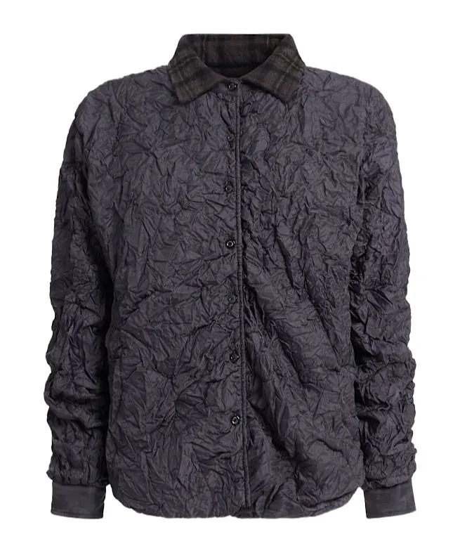 Long-Sleeve Wool Shirt Jacket